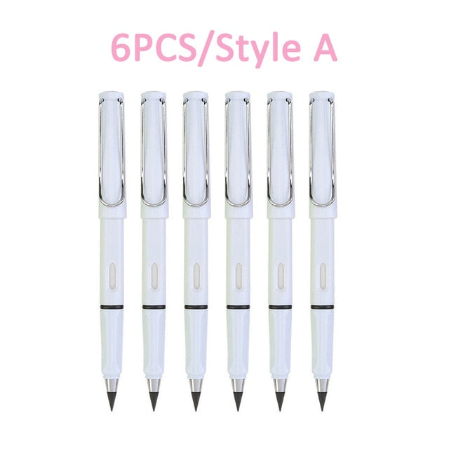 Stationary 6 Pcs/Set No Ink Eternal Pencil