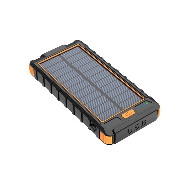 Electronics Solar Fast Charging Power Bank Portable 20000mAh Charger Waterproof