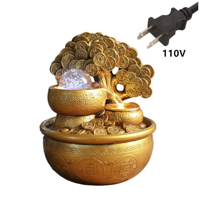 Decorative Gold Money Tree Water Fountain Ornaments