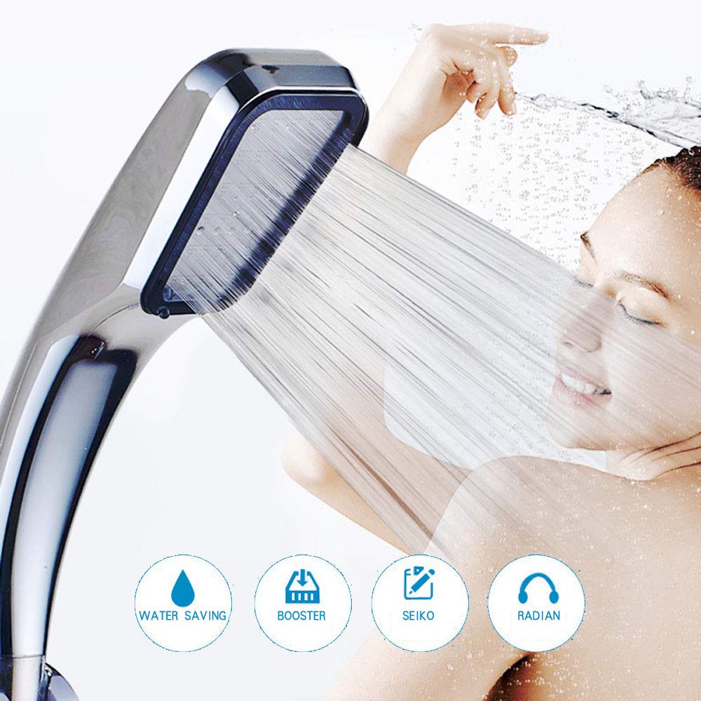 Electronics Shower Head Water Saving Flow With Chrome ABS Rain High Pressure spray Nozzle bathroom accessories