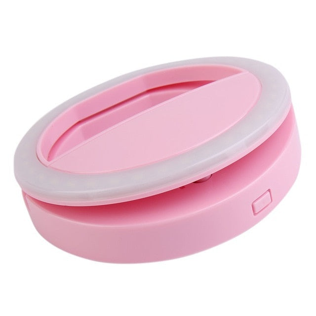 Cell Phones Universal Mobile Phone Accessories LED Three Gear Ring Fill Light Selfie Live USB Rechargeable
