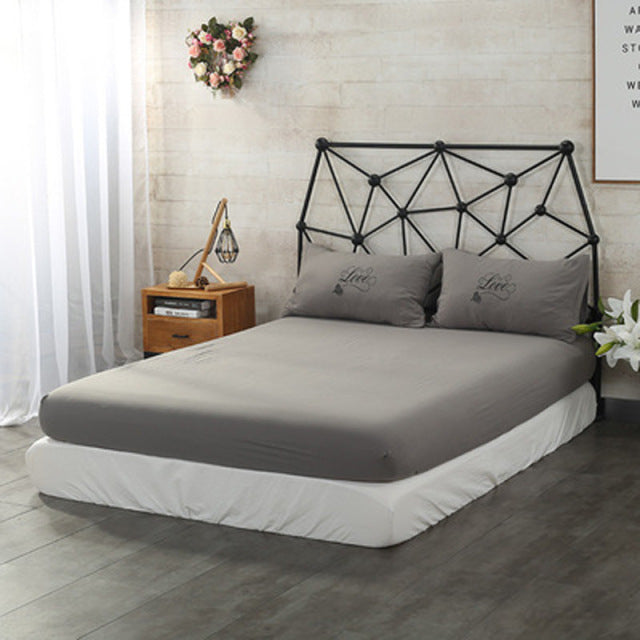 Home solid color brushed bed sheet bed cover modern minimalist home fabric bed sheet waterproof baby wetting bed sheet