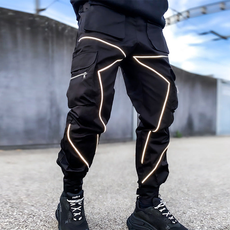 Men's Clothing Reflective Cargo Pants