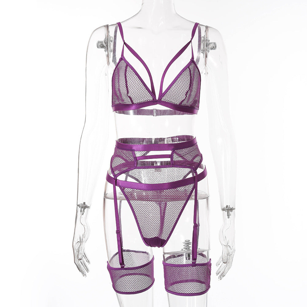 Woman's clothing Sexy Five-Piece Set with Garter Holder