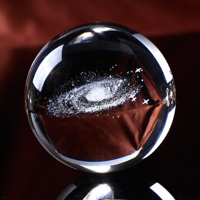 Decorative 6/8cm Galaxy Miniature 3D Crystal Ball