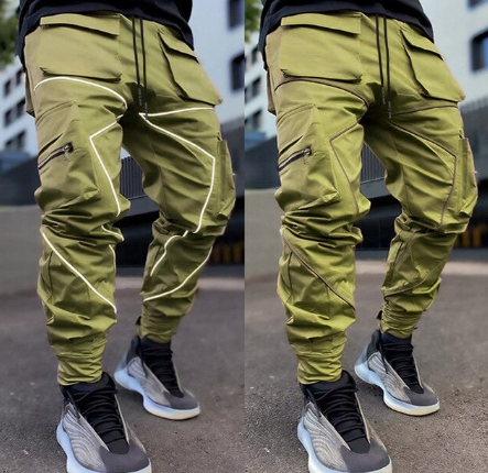 Men's Clothing Reflective Cargo Pants