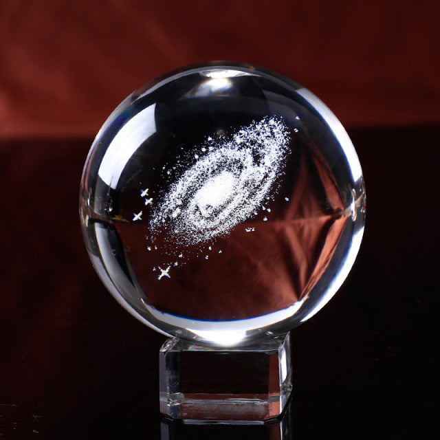 Decorative 6/8cm Galaxy Miniature 3D Crystal Ball