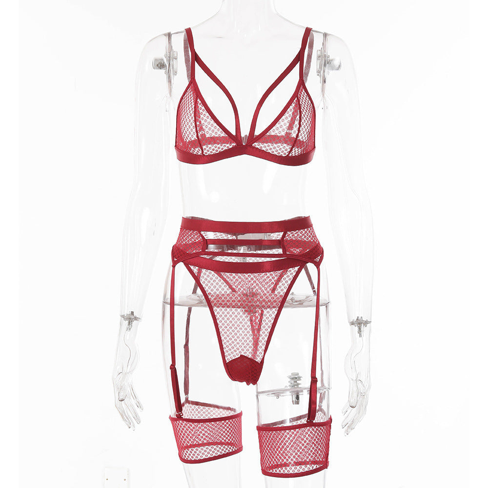 Woman's clothing Sexy Five-Piece Set with Garter Holder