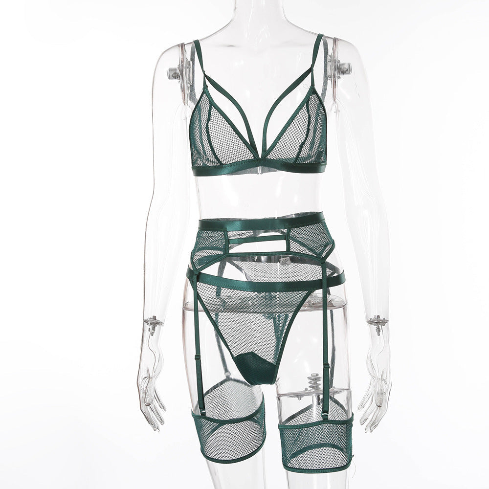 Woman's clothing Sexy Five-Piece Set with Garter Holder