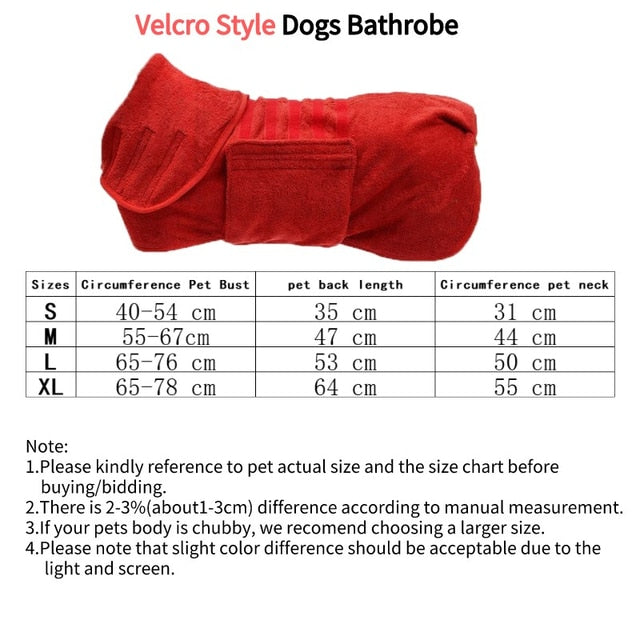 Pets Super Absorbent Pet Bathrobe