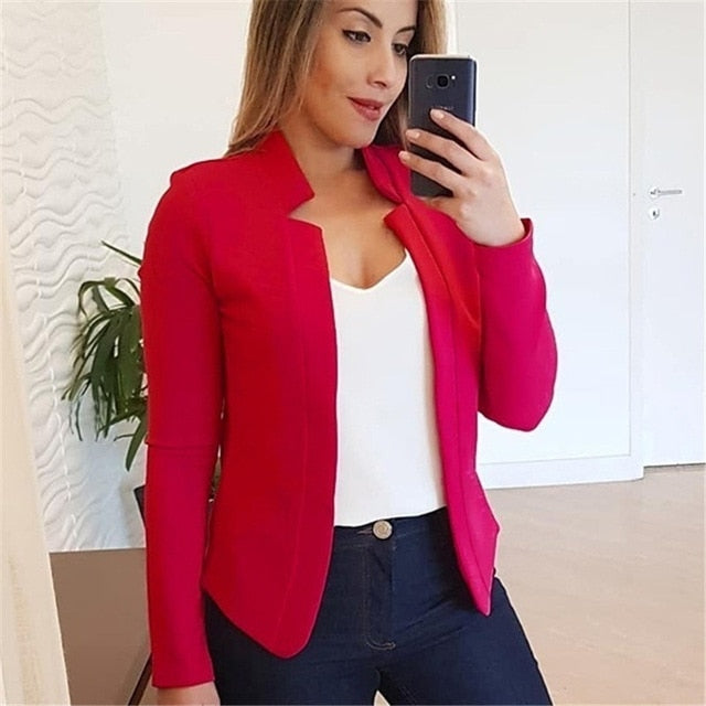 Woman's clothing Open Stitch Thin Coat