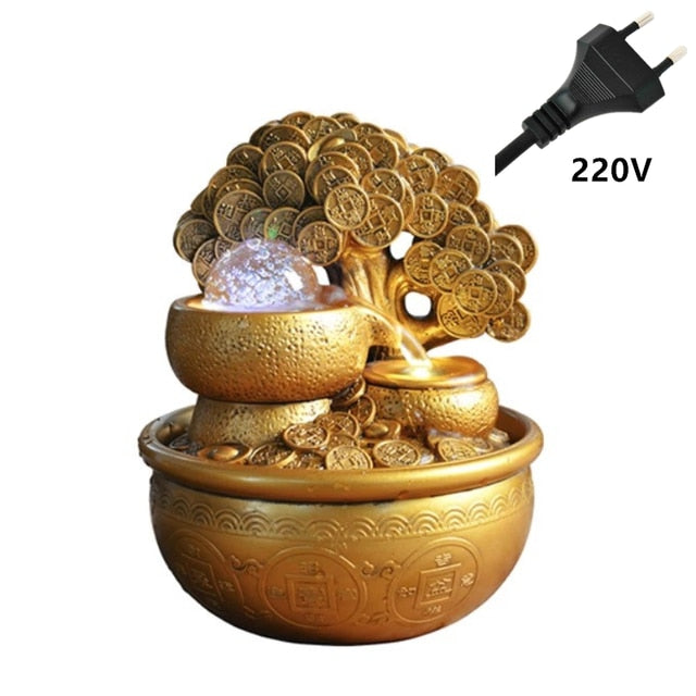 Decorative Gold Money Tree Water Fountain Ornaments