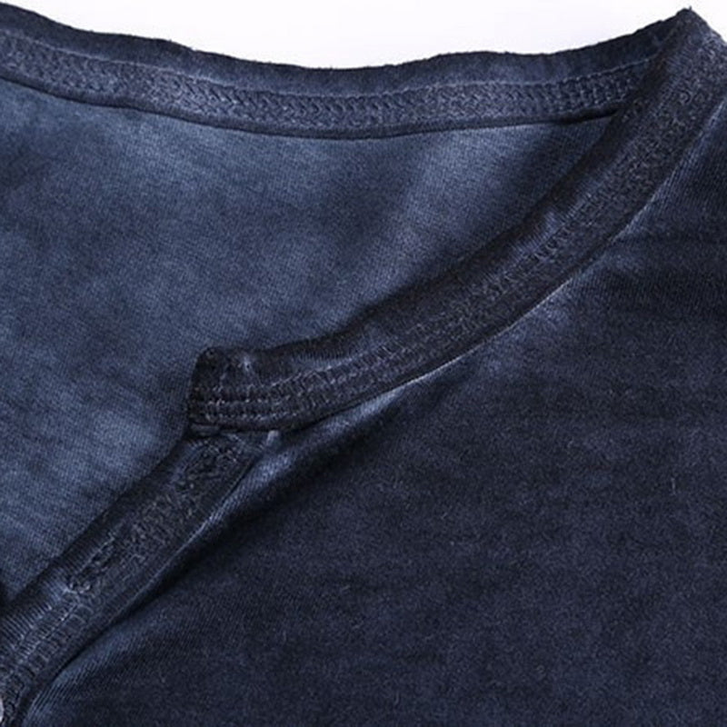 Men's clothing Tee Shirt V-Neck Long Sleeve