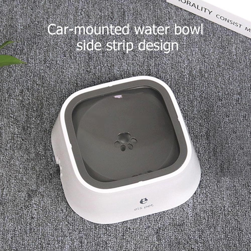 Pets. Dog Drinking Water Bowl 1.5L Floating Non-Wetting Mouth Cat Bowl Without Spill Drinking Water Dispenser ABS Plastic Dog Bowl