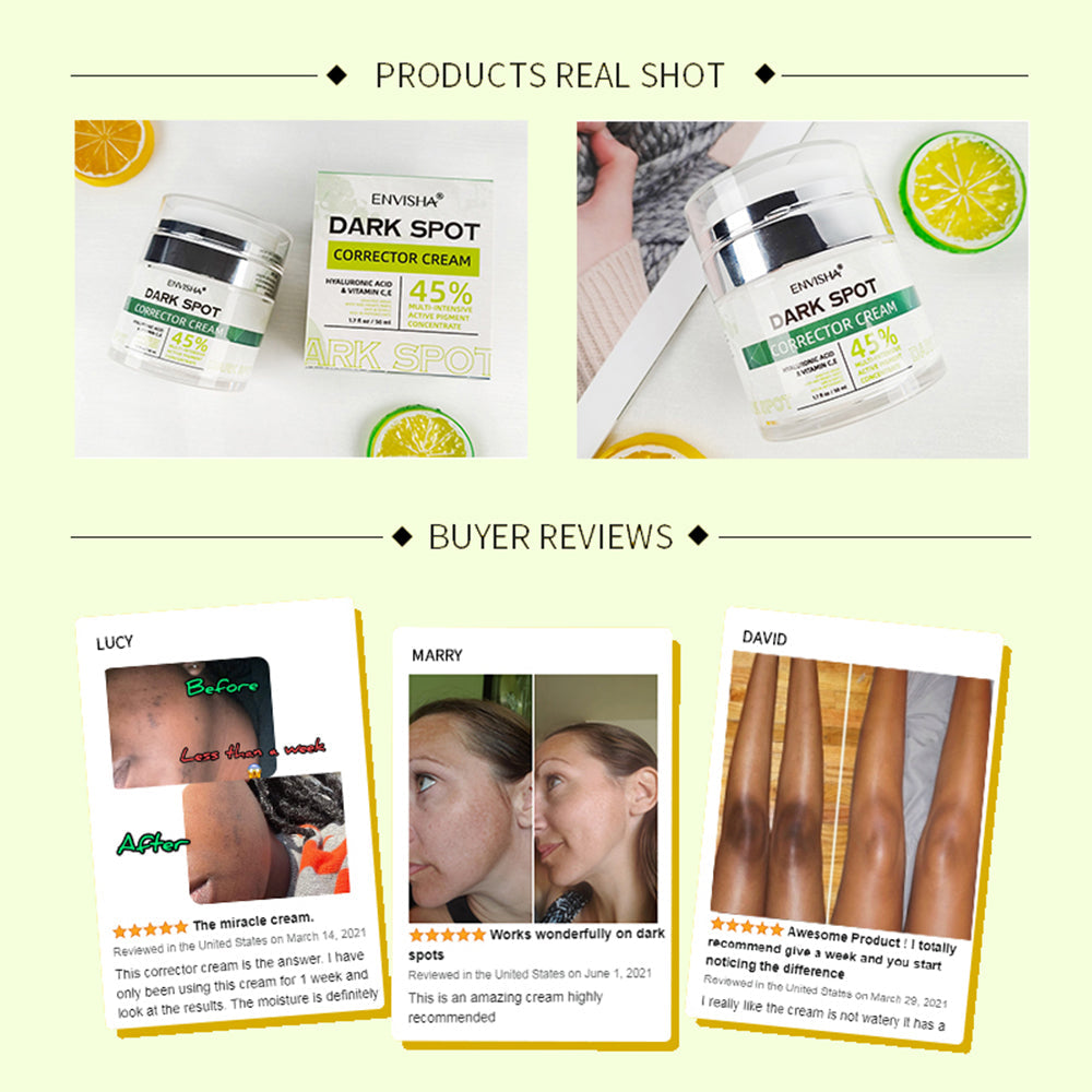 Beauty Cream. Korean Natural Vegan Neck Facial Vitamin C Acne Pimples Dark Spot Remover