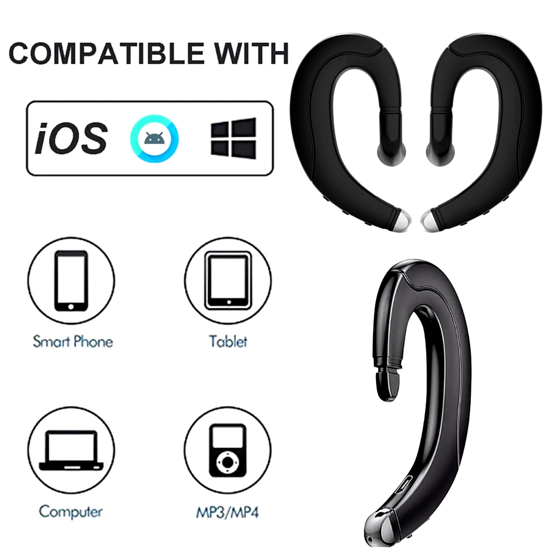 Bluetooth Silver Bone Conduction Earphones
