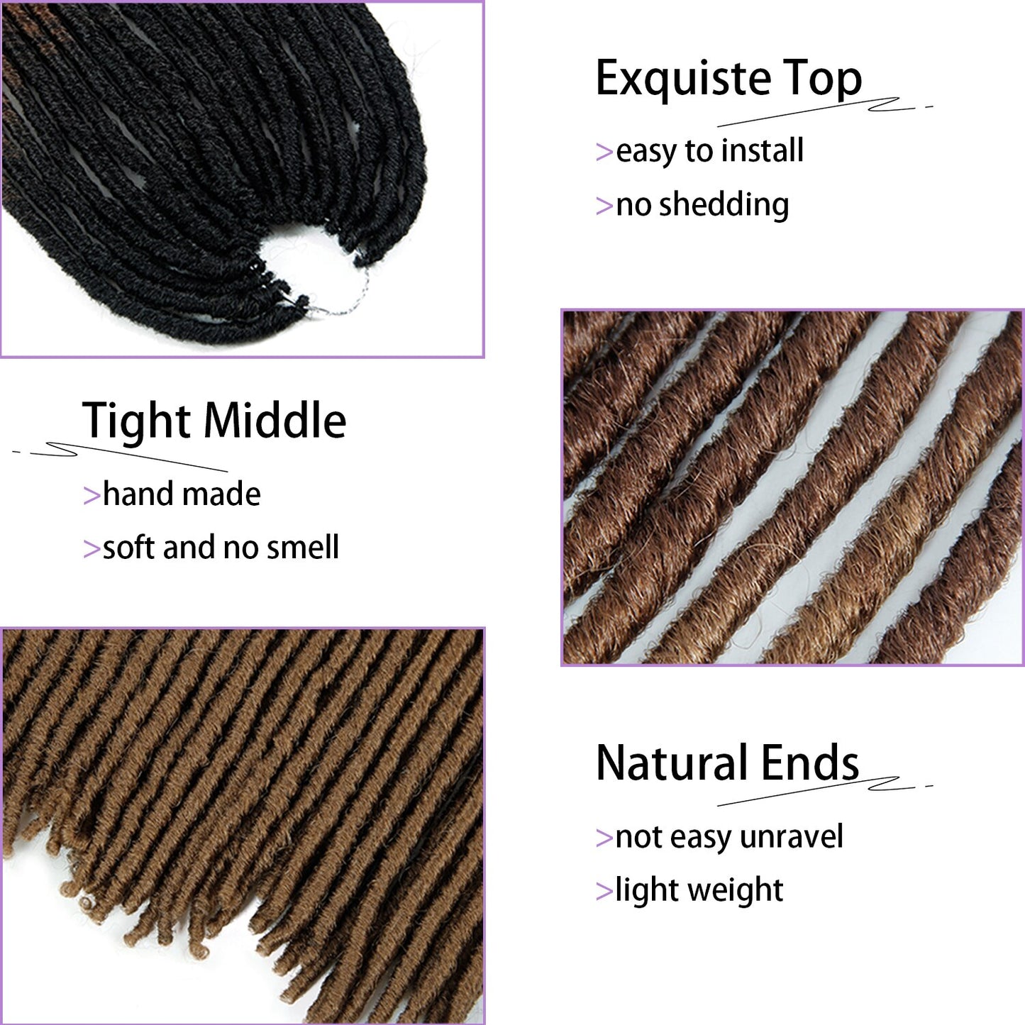 Beauty hair Synthetic Dreadlocks Hair Extensions