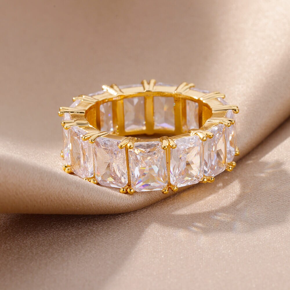 Jewelry Rectangle Zircon Rings