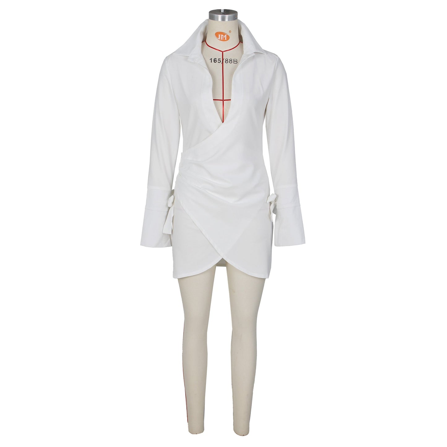 Woman's clothing Happy Hour Plunge Mini Shirt Dress
