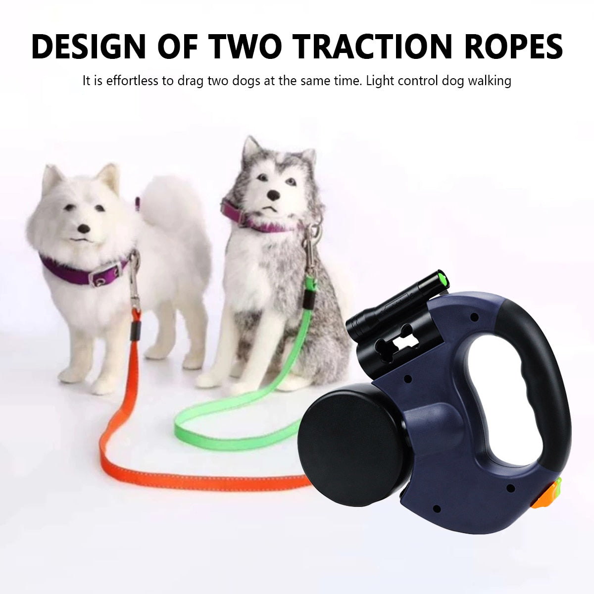 Pets Automatic Dual Retractable Dog Leash