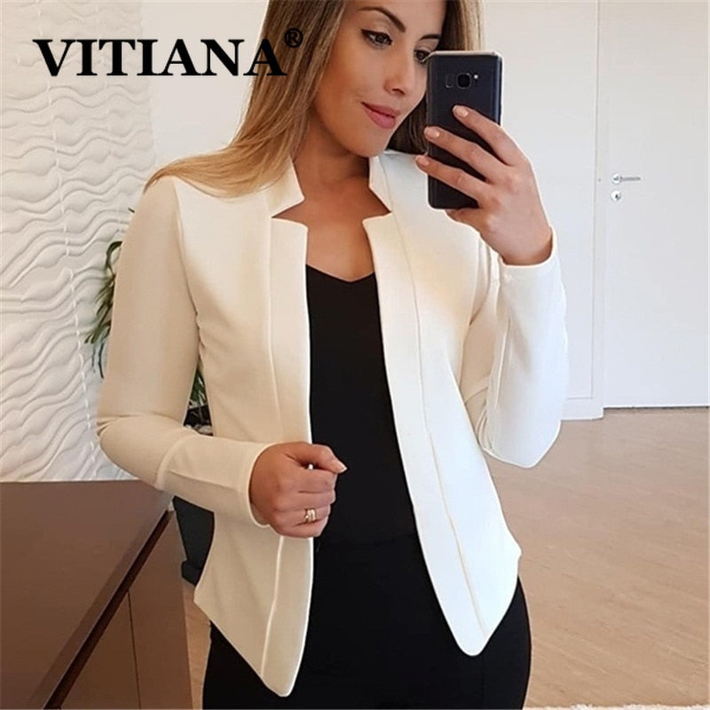 Woman's clothing Open Stitch Thin Coat