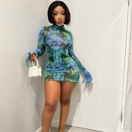 Woman's clothing So Into You Bell Sleeve Bodycon Mini Dress