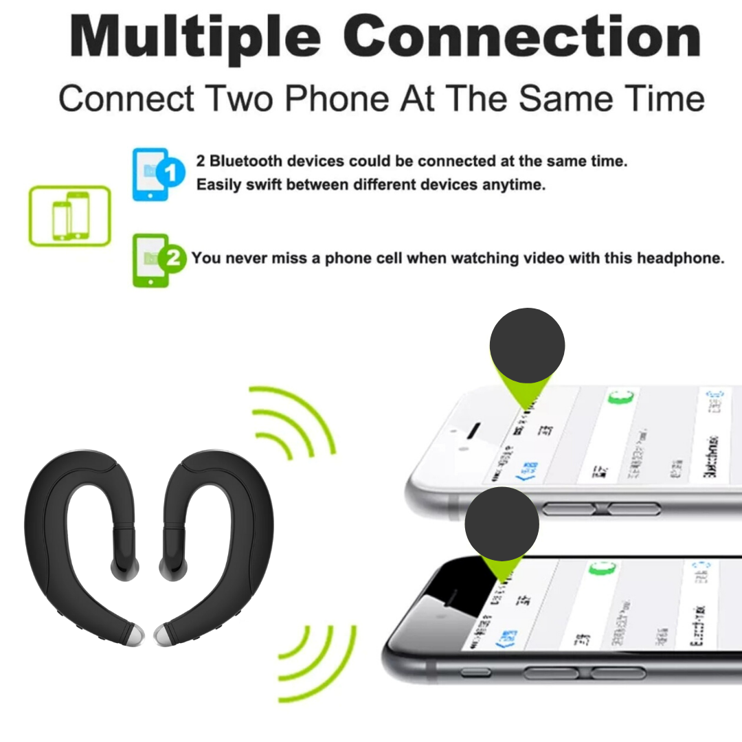 Bluetooth Silver Bone Conduction Earphones