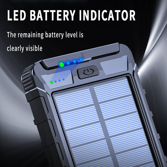 Electronics Solar Fast Charging Power Bank Portable 20000mAh Charger Waterproof