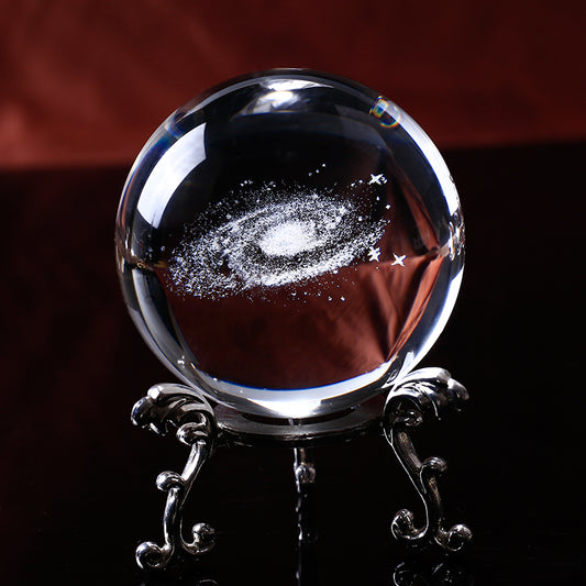Decorative 6/8cm Galaxy Miniature 3D Crystal Ball