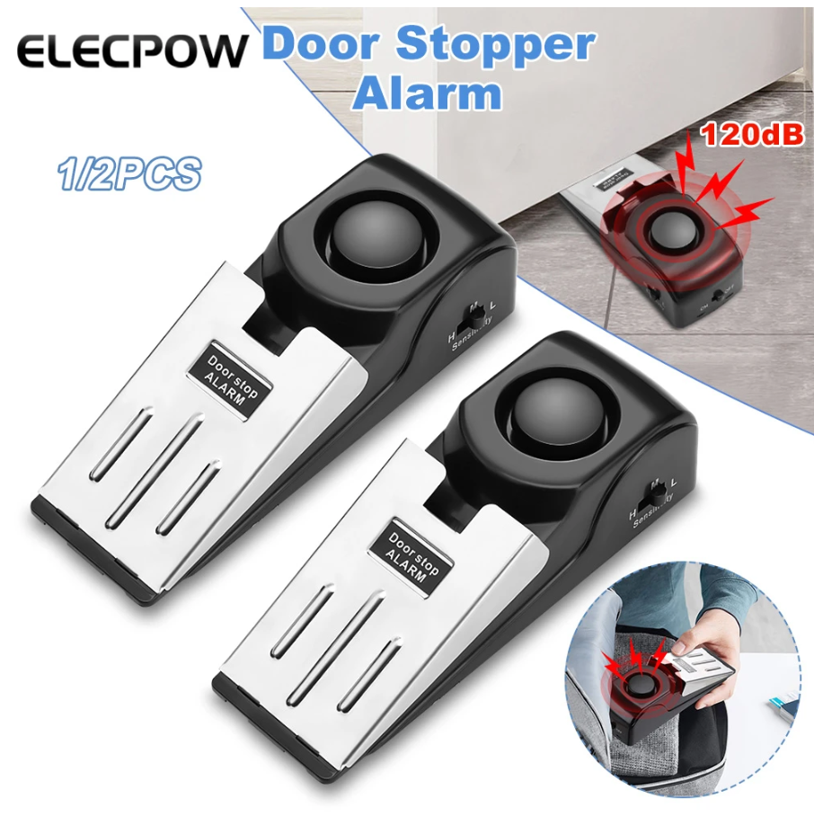 Security Door Stop Alarm - Portable Traveling Security
