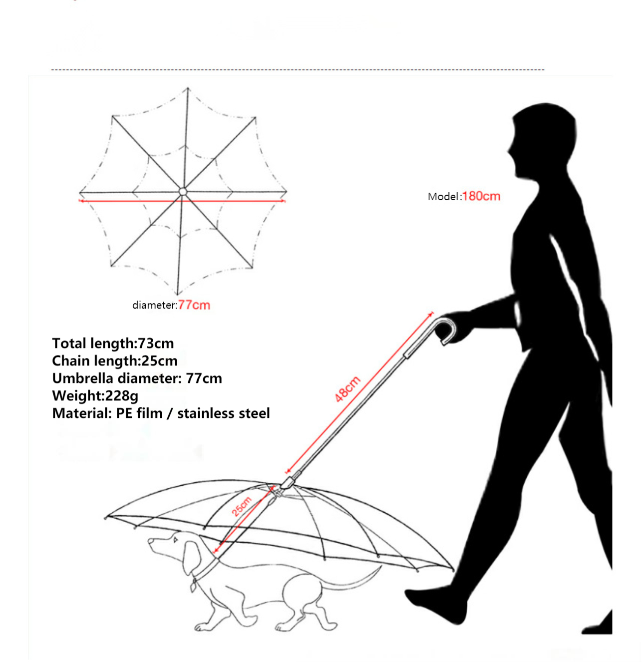 Pets Umbrella Leash