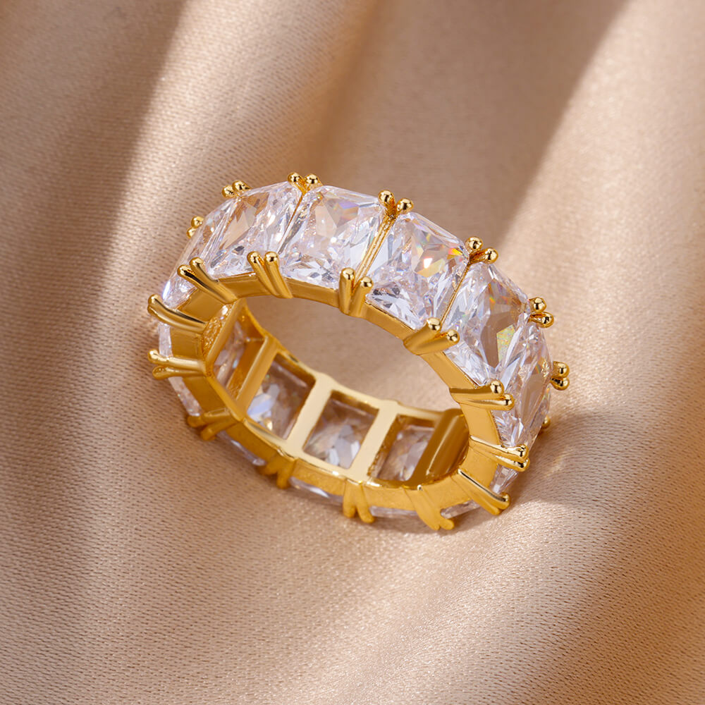 Jewelry Rectangle Zircon Rings