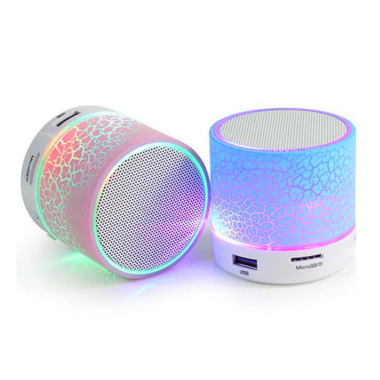 Bluetooth speaker small mini card small steel gun wireless luminous colorful lights mobile phone gift audio