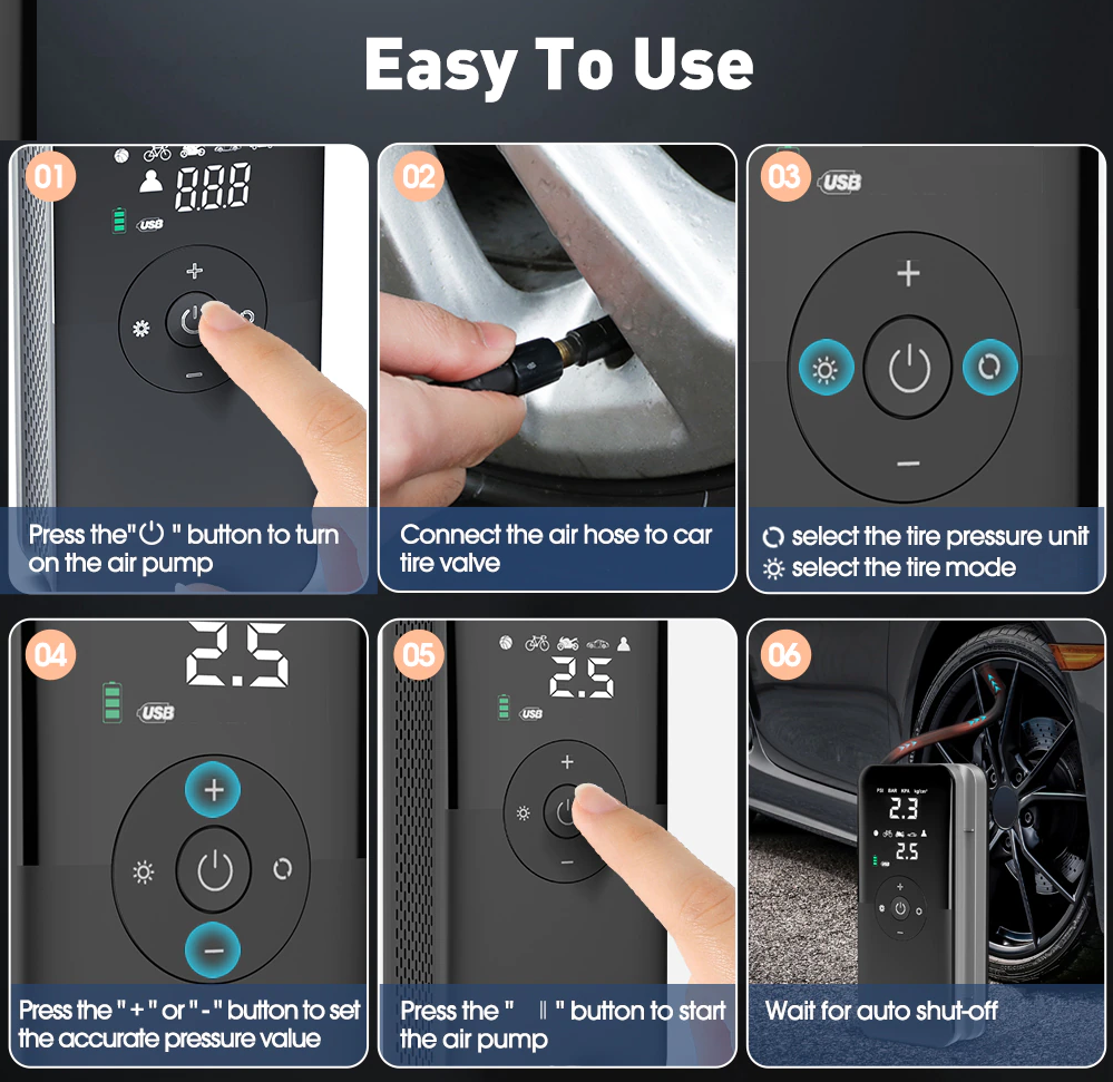 Automotive Portable Electric Tire Inflator