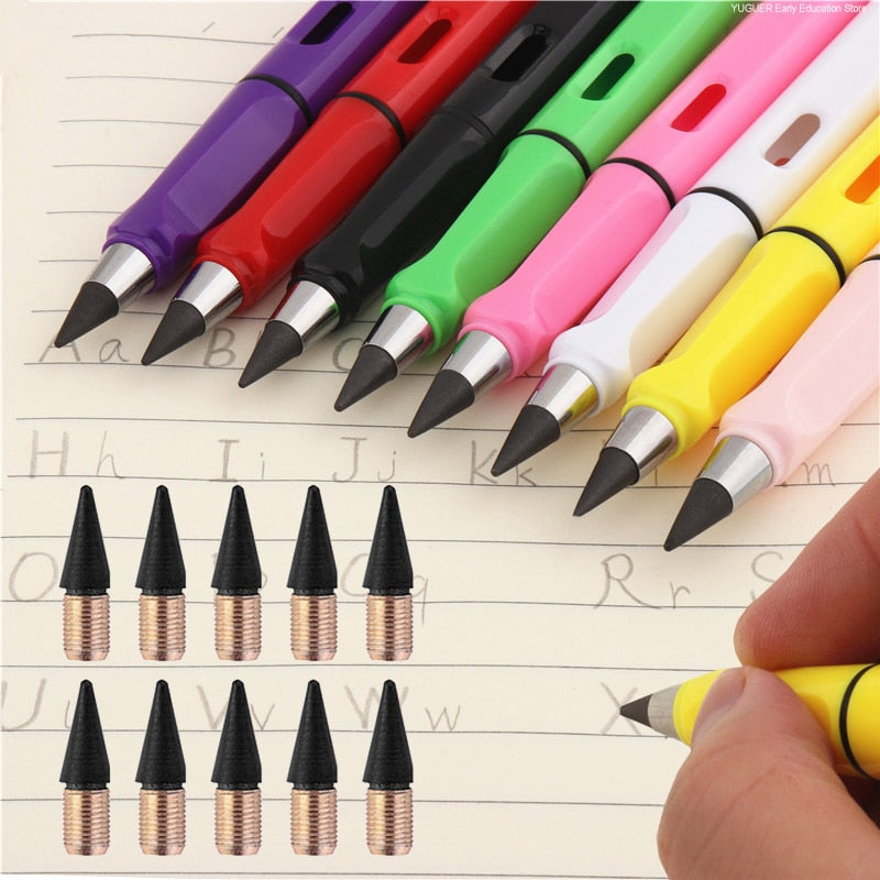 Stationary 6 Pcs/Set No Ink Eternal Pencil