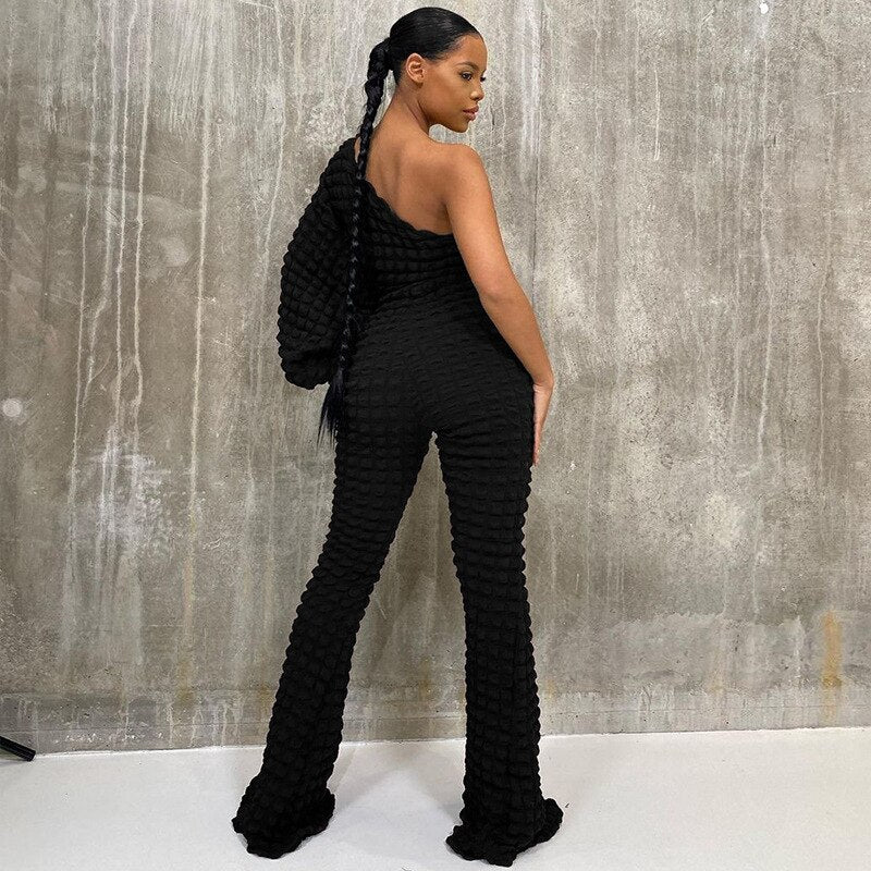 Women's clothing.Textured Two Piece Set