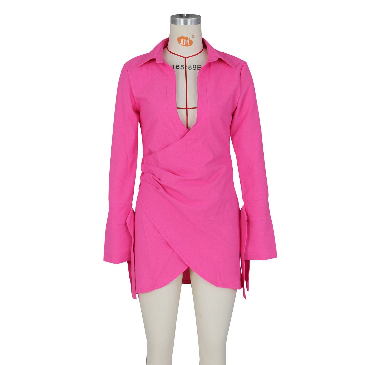 Woman's clothing Happy Hour Plunge Mini Shirt Dress