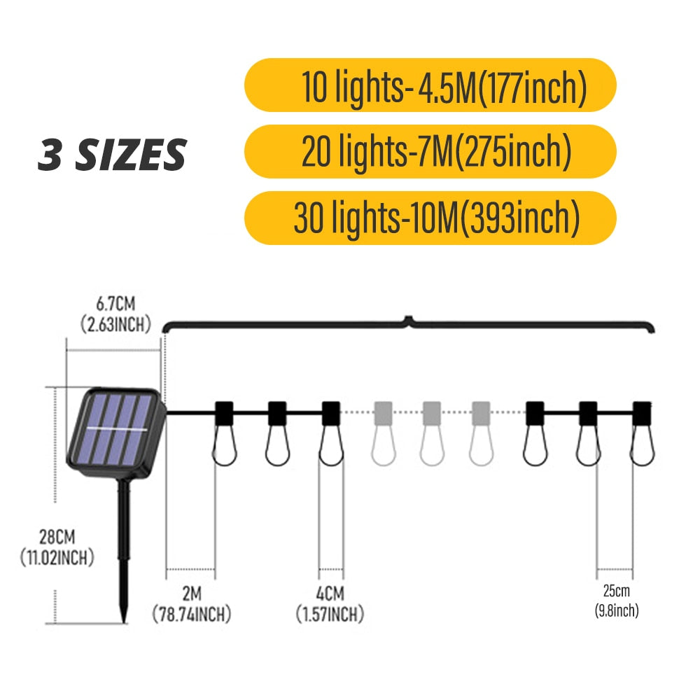 Decorative LED Solar String Lights IP65 Waterproof