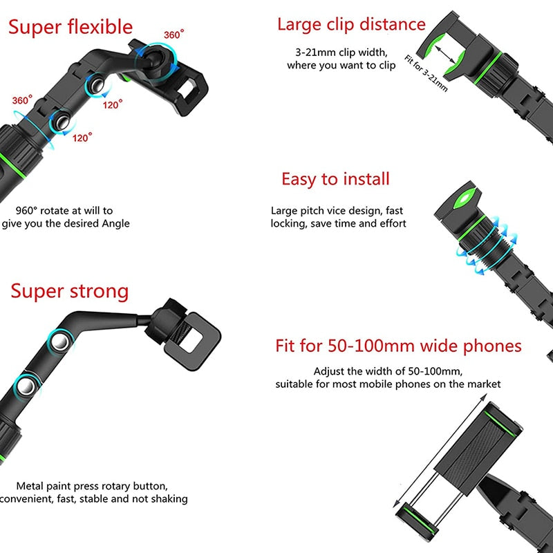 Automotive Cell Phone Holder w/ Rotatable Bracket