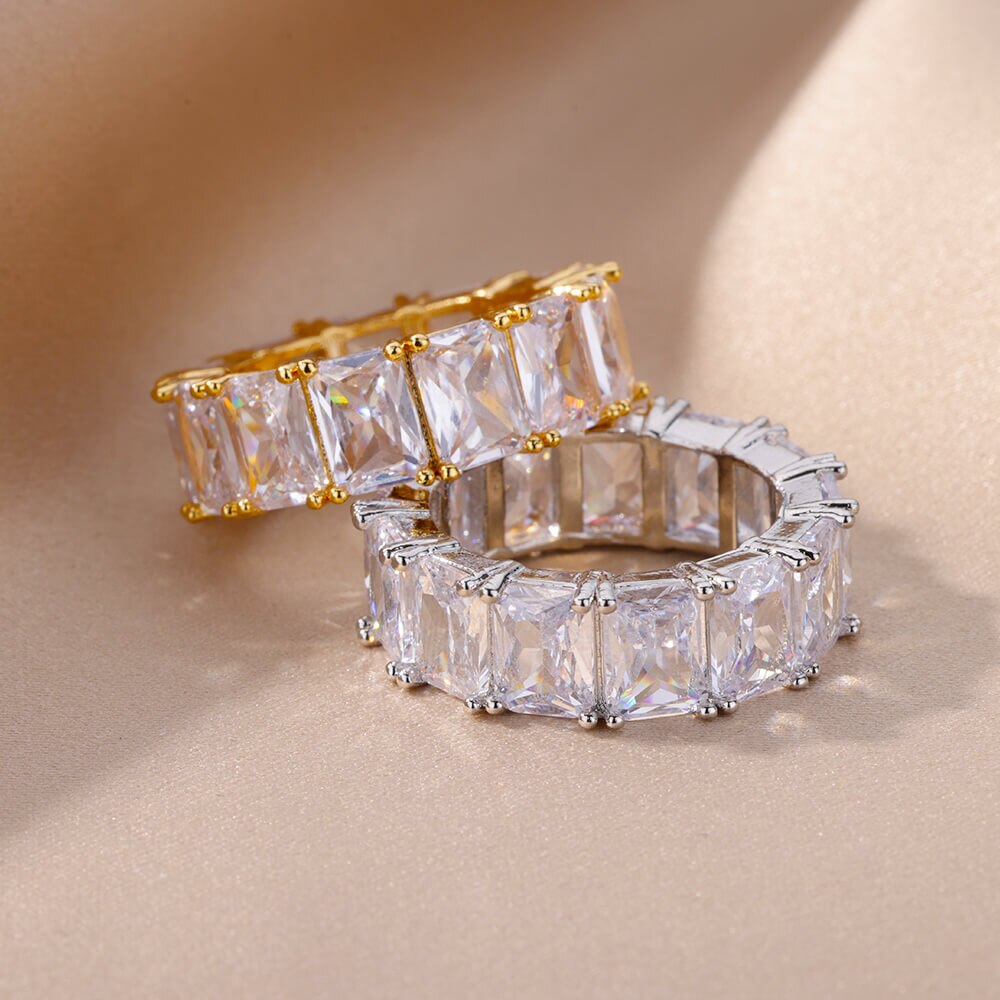Jewelry Rectangle Zircon Rings