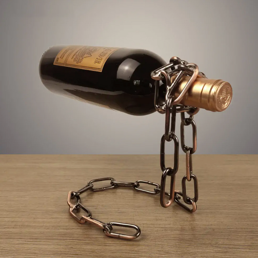Decorative. Magic Iron Chain Wine Bottle Holder