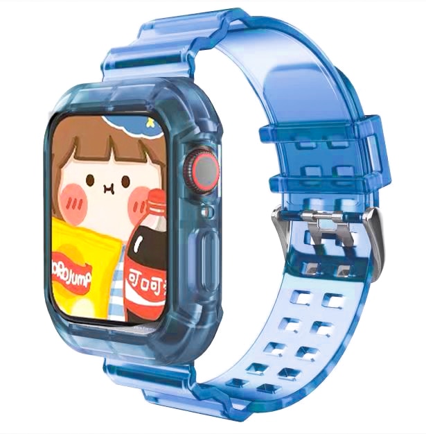 Apple Watch Band  Series 6 1 2 3 4 5 silicone Transparent  for Iwatch 5 4 Strap 38mm 40mm 42mm 44mm wirst