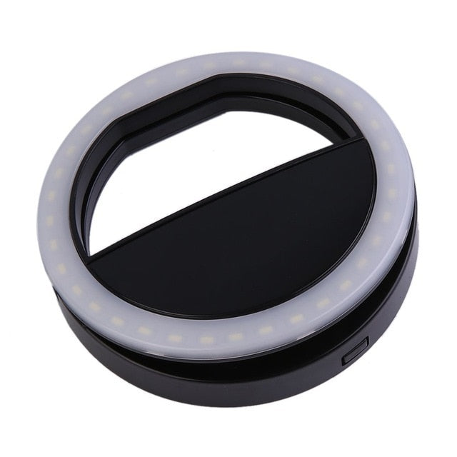Cell Phones Universal Mobile Phone Accessories LED Three Gear Ring  Fill Light Selfie Live USB Rechargeable