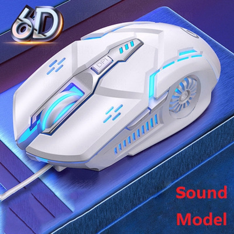 Electronics Gaming Mouse Cable Computer Desktop Laptop Universal Silent Mute Mouse
