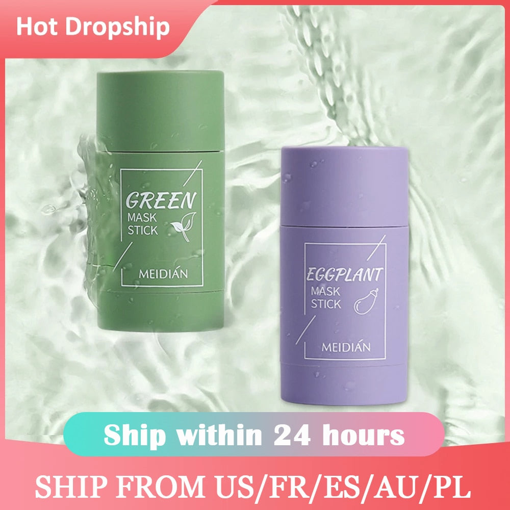 Beauty Green Tea Mask Stick Cleansing Face Clean Mask Mud Whitening Moisturizing Purifying Face Masks Clay Stick Oil Control Skin Care