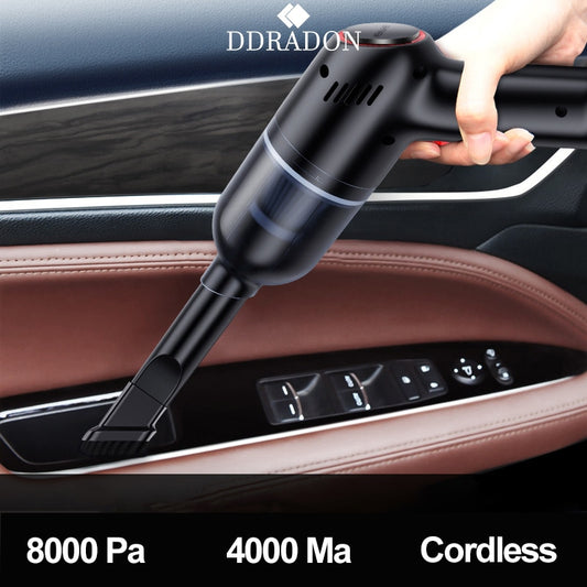 Automotive 8000Pa Wireless Car Vacuum Cleaner Cordless Handheld Auto Vacuum Home & Car Dual Use Mini Vacuum Cleaner With Built-in Battrery