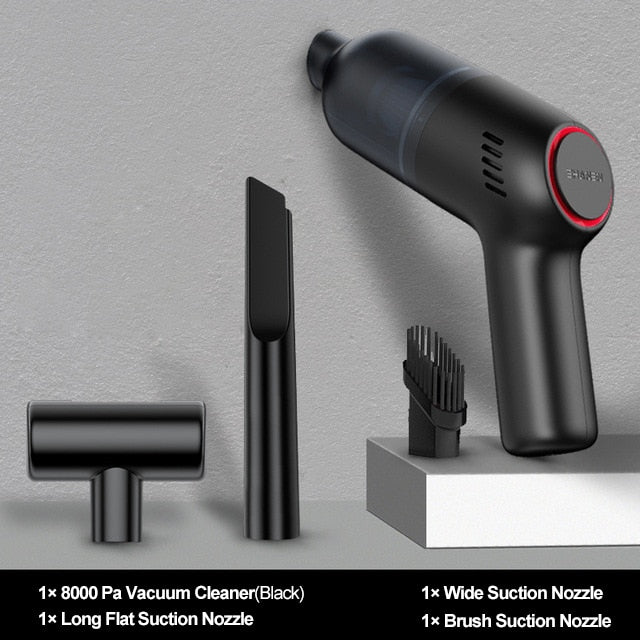 Automotive 8000Pa Wireless Car Vacuum Cleaner Cordless Handheld Auto Vacuum Home & Car Dual Use Mini Vacuum Cleaner With Built-in Battrery