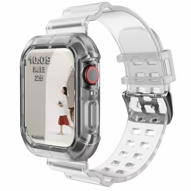 Apple Watch Band  Series 6 1 2 3 4 5 silicone Transparent  for Iwatch 5 4 Strap 38mm 40mm 42mm 44mm wirst