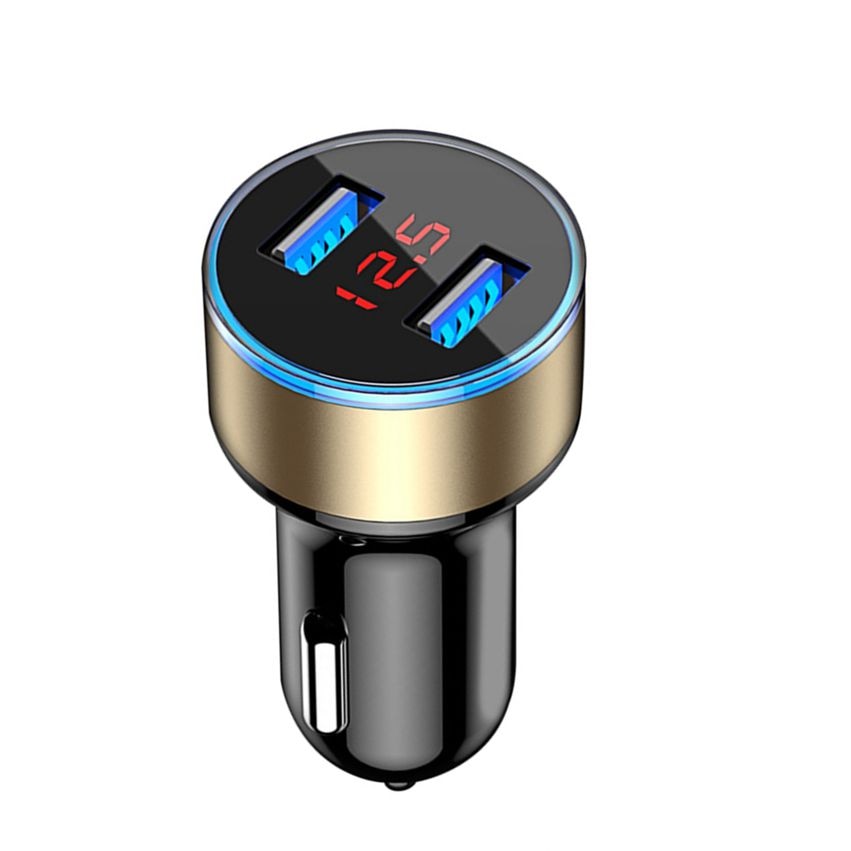 Cell Phone 4.8A LED Display USB Phone Charger Car-Charger for Xiaomi Samsung For iPhone 12 11 Pro 7 8 Plus Mobile Phone Adapter Car Charger