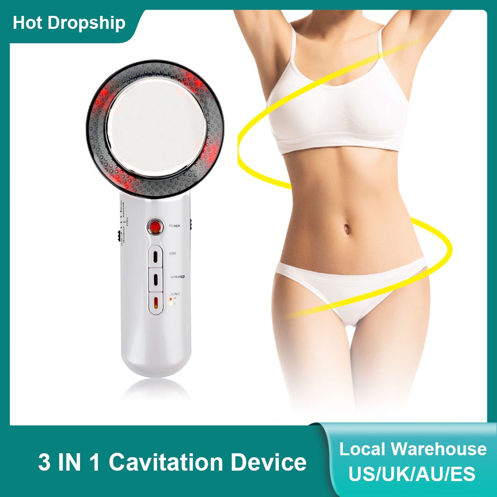 Health 3 in 1 EMS Ultrasound Cavitation Device Electric Body Slimming Massager Fat Burner Infrared Therapy Ultrasonic Cavitation